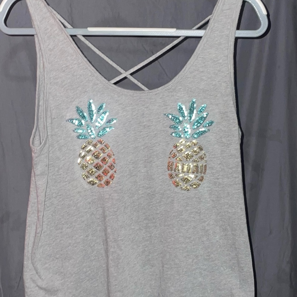 VS PINK BLING CROPPED TANK TOP